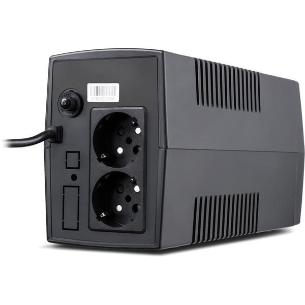 Джерело безперебійного живлення Vinga VPC-800P 800ВА / 480 Вт з LCD-дисплеєм у пластиковому корпусі