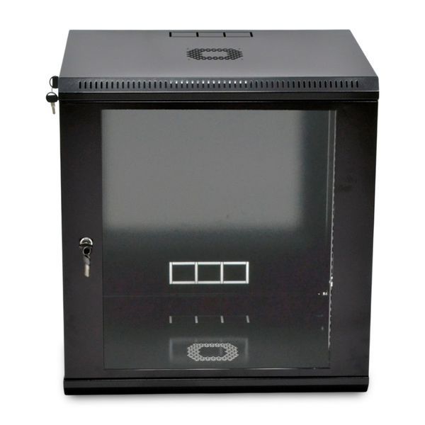 Шкаф серверный SteelNet 12U 600 x 600 для сетевого оборудования (стекло, черный) 296740 фото