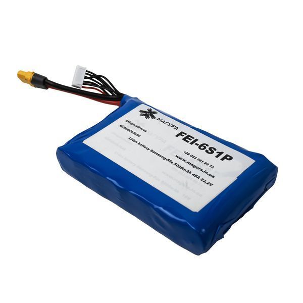 Акумулятор для FPV-дрона 6S1P Samsung 5000mAh INR21700-50S Li-Ion 21.6V 45A 305669 фото
