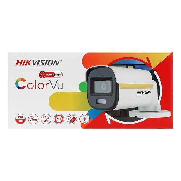 HD-TVI видеокамера 2 Мп Hikvision DS-2CE10DF3T-LFS (2.8 мм) ColorVu с двойной подсветкой и встроенным микрофоном 301549 фото