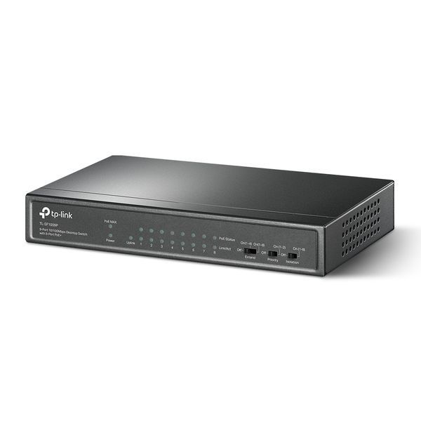 PoE-комутатор TP-Link TL-SF1009P 9-портів, 8 портів PoE+, 65W, некерований, 250 м 144809 фото