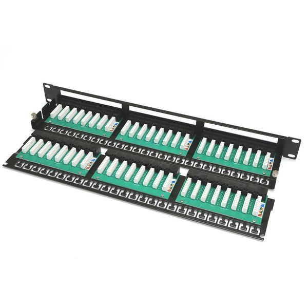 Патч-панель 19" 48xRJ-45 UTP, кат. 6, 1U, dual type, Kingda 304396 фото