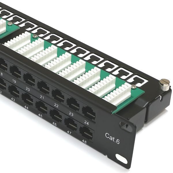Патч-панель 19" 48xRJ-45 UTP, кат. 6, 1U, dual type, Kingda 304396 фото