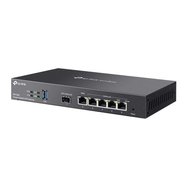 Мультисервісний маршрутизатор TP-LINK ER7206 2xGE LAN, 1xGE WAN, 2xGE LAN, 1xSFP