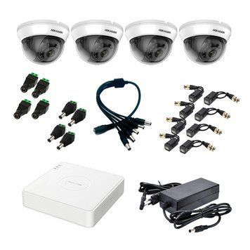 Комплект видеонаблюдения Hikvision на 4 видеокамеры 2Мп внутренний аналоговый