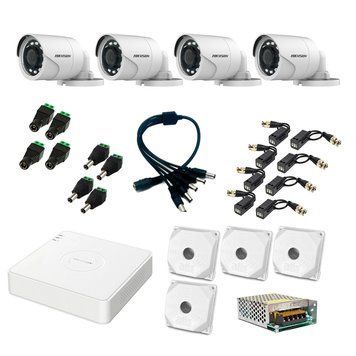 Комплект видеонаблюдения Hikvision на 4 уличные видеокамеры 2Мп аналоговый