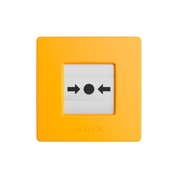 Беспроводная программируемая кнопка Ajax ManualCallPoint (Yellow) Jeweller с механизмом сброса