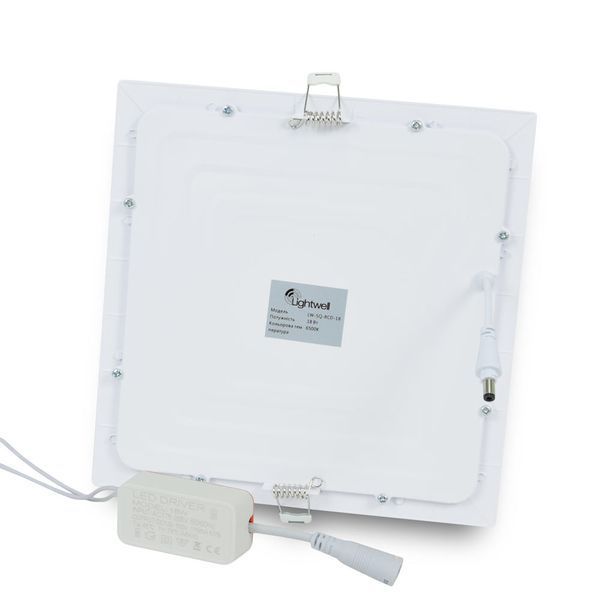 Светильник светодиодный LIGHTWELL LW-SQ-RCD-18 18 W квадрат встроенный 295939 фото