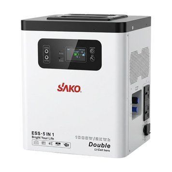 Портативна зарядна станція Sako Alpha-ESS-1000W/2KWh потужність 1000 Вт, енергоємність 2009.6 Вт&middot;год, LifePO4