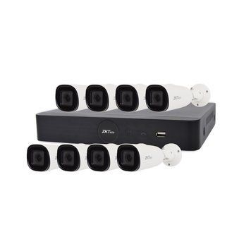 IP комплект видеонаблюдения с 8 камерами ZKTeco KIT-8508NER-8P/8-BL-852O38S