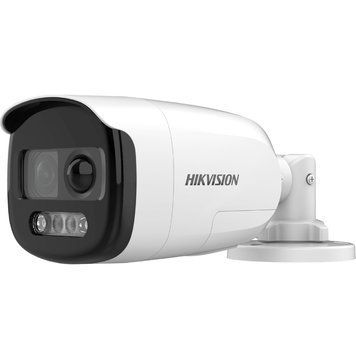 HD-TVI видеокамера 2 Мп Hikvision DS-2CE12DFT-PIRXOF (2.8 мм) ColorVu с PIR датчиком и сиреной для системы видеонаблюдения