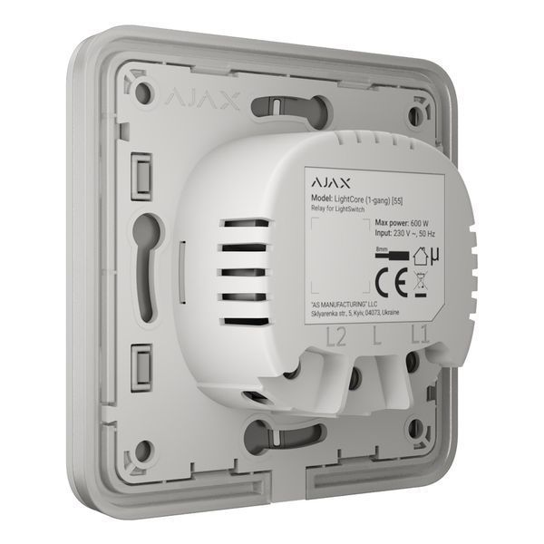 Вимикач Ajax LightSwitch 1-gang White одноклавішний 254289 фото