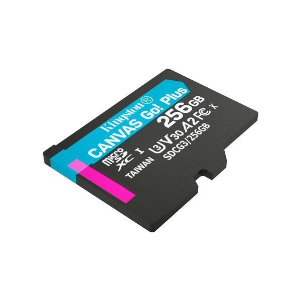 Карта памяти Kingston microSDXC 256GB Canvas Go! Plus Class 10 UHS-I U3 V30 A2 (SDCG3/256GBSP) 239543 фото