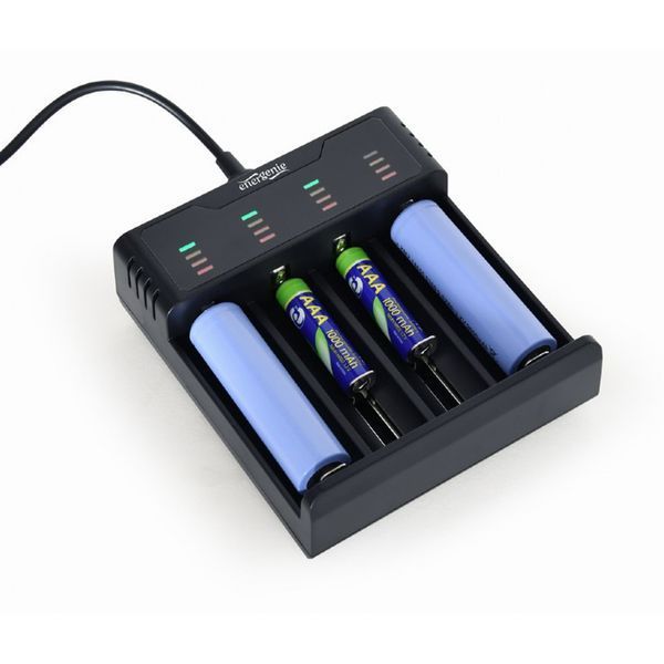 Зарядное устройство EnerGenie BC-USB-02 для аккумуляторов Ni-MH + Li-ion