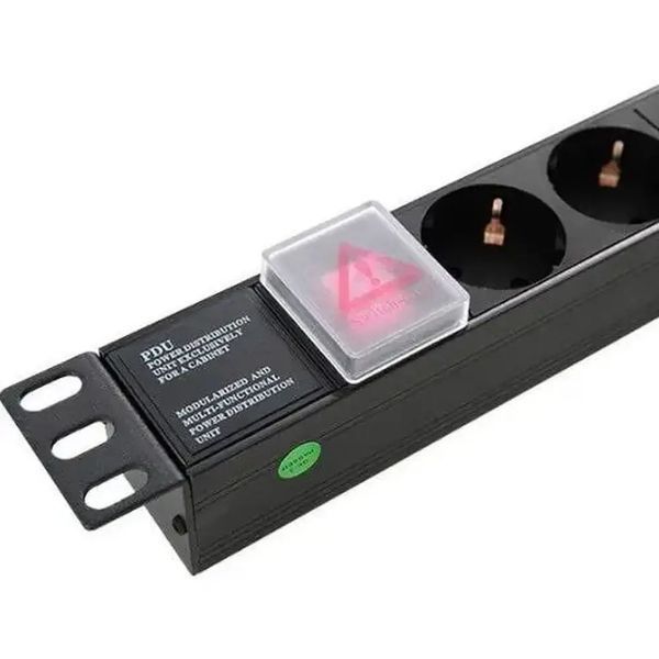 Сетевой фильтр Hypernet SPP8 8 розеток с кабелем 1.8 м 19'' с выключателем 175438 фото