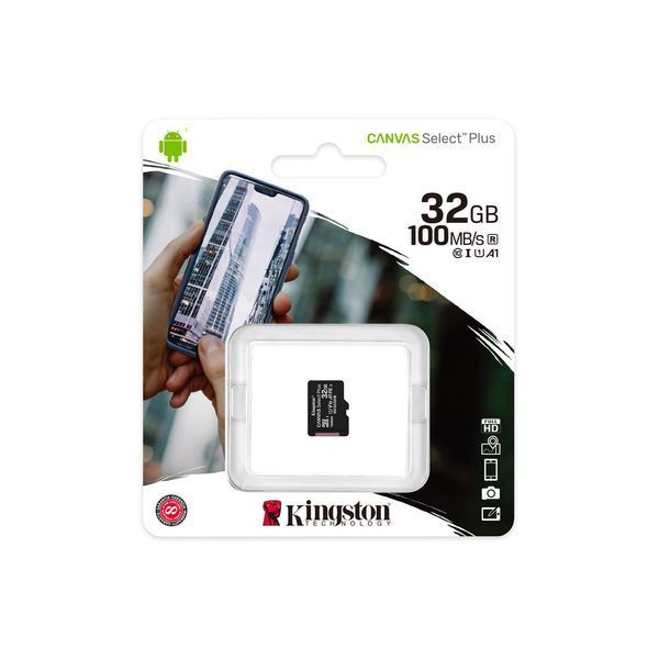 Карта пам'яті Kingston microSDHC 32GB Canvas Select Plus Class 10 UHS-I U1 V10 A1 (SDCS2/32GBSP) 140948 фото