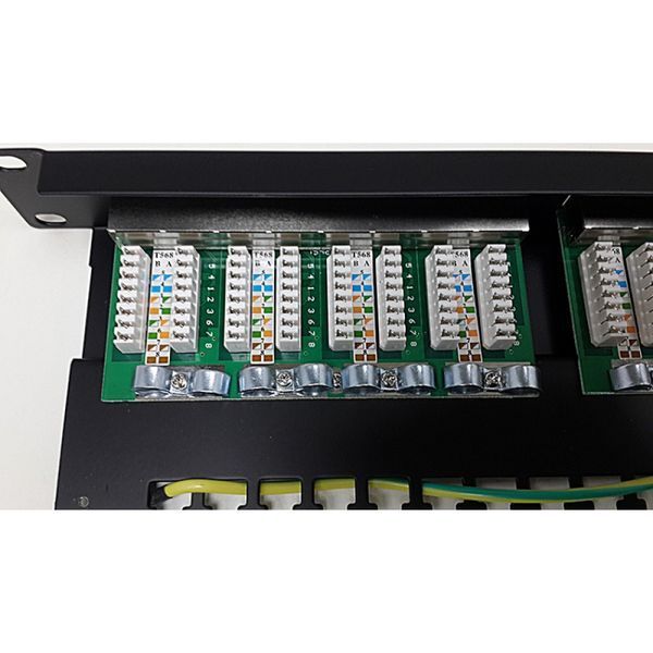 Патч-панель CMS 19" 24xRJ-45 FTP, кат. 5e с организатором кабеля 201739 фото
