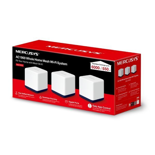 Домашня Mesh Wi-Fi система Halo H50G(3-pack) AC1900 3xGE LAN/WAN (HALO-H50G-3-PACK) 202967 фото