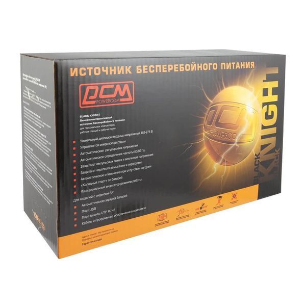 Джерело безперебійного живлення Powercom BNT-1000AP Schuko 1000ВА / 600Вт лінійно-інтерактивне 182464 фото
