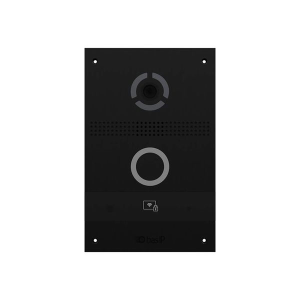 IP панель виклику Bas-IP AV-08FBL black з розпізнаванням облич і зчитувачем UKEY