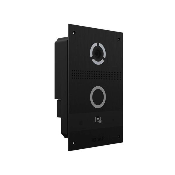 IP панель виклику Bas-IP AV-08FBL black з розпізнаванням облич і зчитувачем UKEY