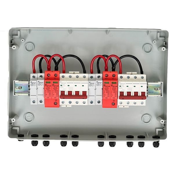 Солнечная PV распределительная коробка LQX2/2DC1000VB1-1532-PG, DC 1000В 2 входа 2 выхода, с молниезащитой