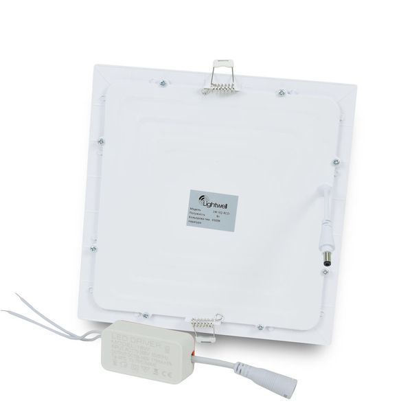 Комплект із 3-х світильників світлодіодних LIGHTWELL LW-SQ-RCD-12 12 W квадрат, вбудований 2959351 фото