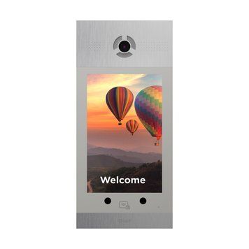 Многоабонентская IP вызывная панель Bas-IP AA-14FBIS silver с распознанием лиц и считывателем UKEY для IP-домофонов