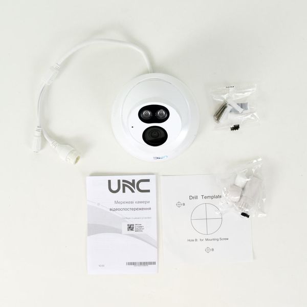 IP відеокамера UNC UNVD-4MIRP-30W/2.8AS CH купольна 4 Мп вулична для відеоспостереження 283351 фото