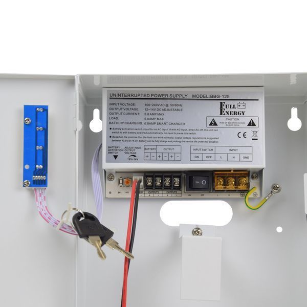 Блок бесперебойного питания Full Energy BBG-125-L для видеонаблюдения 12В, 5А, под 18Ач аккумулятор 114168 фото