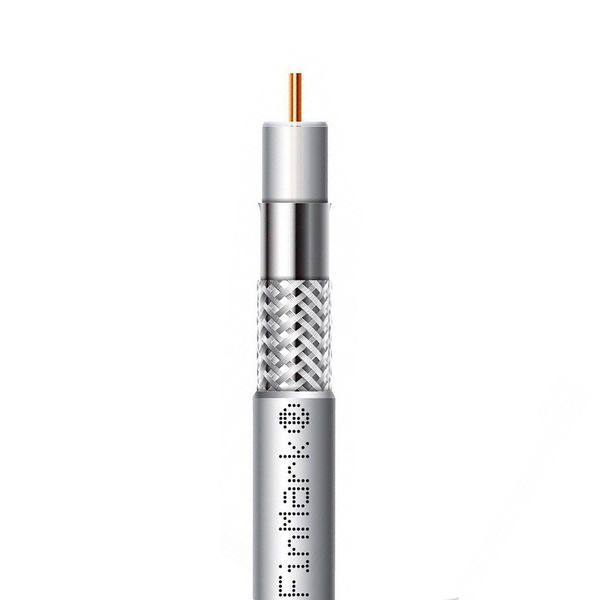 Абонентский коаксиальный кабель FinMark F5967BVcu (белый, 305 м) 114856 фото