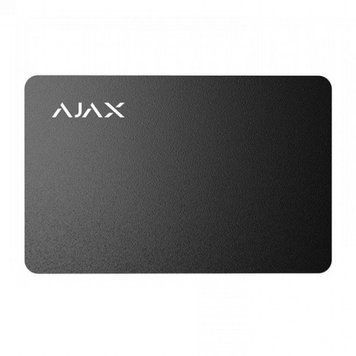 Защищенная бесконтактная карта Ajax Pass black (комплект 10 шт.) для клавиатуры KeyPad Plus 159434 фото
