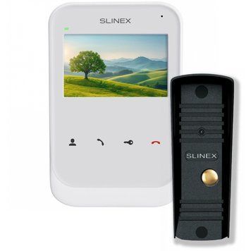 Комплект видеодомофон + панель вызова Slinex SK-04 + ML-16HR black
