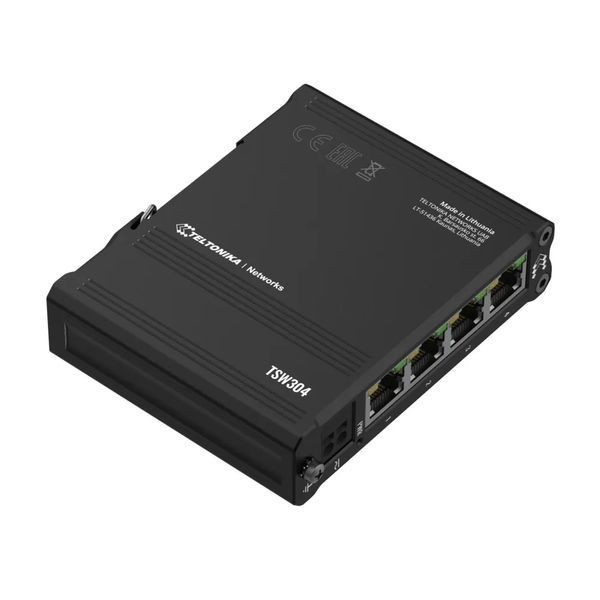 Сетевой коммутатор Teltonika TSW304 неуправляемый 4PORT Gigabit, DIN Rail Switch (TSW304000000) 251070 фото