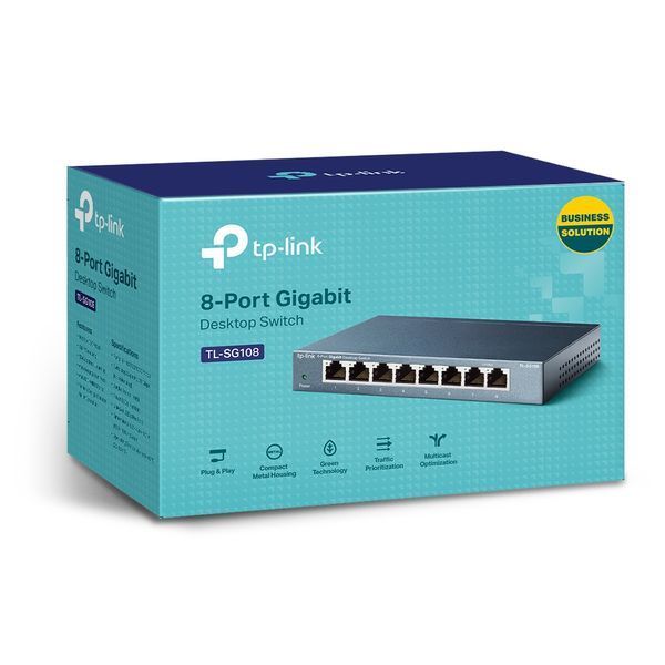 Коммутатор TP-Link TL-SG108 8-портовый гигабитный неуправляемый 144816 фото