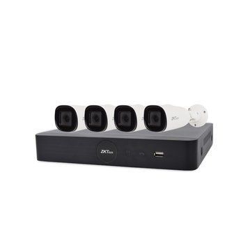 IP комплект видеонаблюдения с 4 камерами ZKTeco KIT-8504NER-4P/4- BL-852O38S