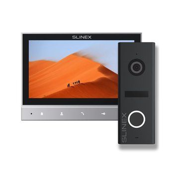 Комплект видеодомофона Slinex SK 7 Start (Slinex SK 7 grey + панель виклику ML-17HR graphite)