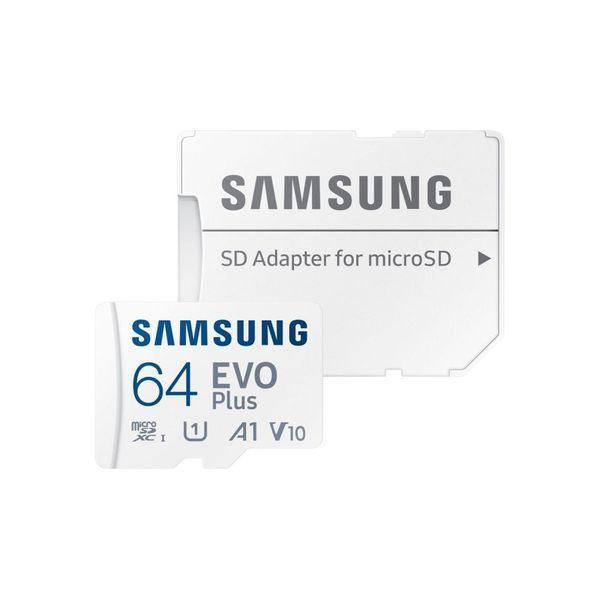 Карта пам'яті Samsung Evo Plus microSDXC 64GB UHS-I U1 V10 A1 + SD адаптер (MB-MC64SA/EU) 301704 фото