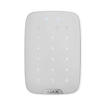 Беспроводная сенсорная клавиатура Ajax Keypad Plus (8EU) white со считывателем карт Pass и брелоков Tag 159427 фото