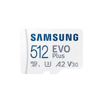 Карта памяти Samsung Evo Plus microSDXC 512GB UHS-I U3 V30 A2 + SD адаптер (MB-MC512SA/EU)