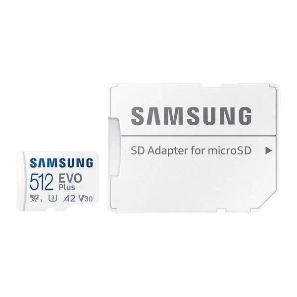 Карта пам'яті Samsung Evo Plus microSDXC 512GB UHS-I U3 V30 A2 + SD адаптер (MB-MC512SA/EU) 303241 фото