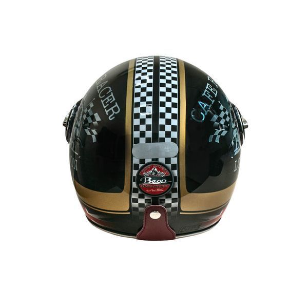 Мотошолом відкритий Beon B-108A ABS MOTO SHINY BLACK/GOLD (глянець чорний/золотий), розмір L 298669 фото