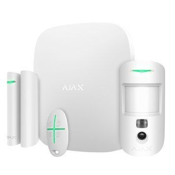 Комплект беспроводной сигнализации Ajax StarterKit Cam HDR White &mdash; 2G, Ethernet, фотоверификация тревог 302433 фото