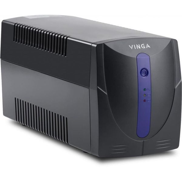 Джерело безперебійного живлення Vinga VPE-800PU 800ВА / 480 Вт з LED-індикацією з USB у пластиковому корпусі 201119 фото