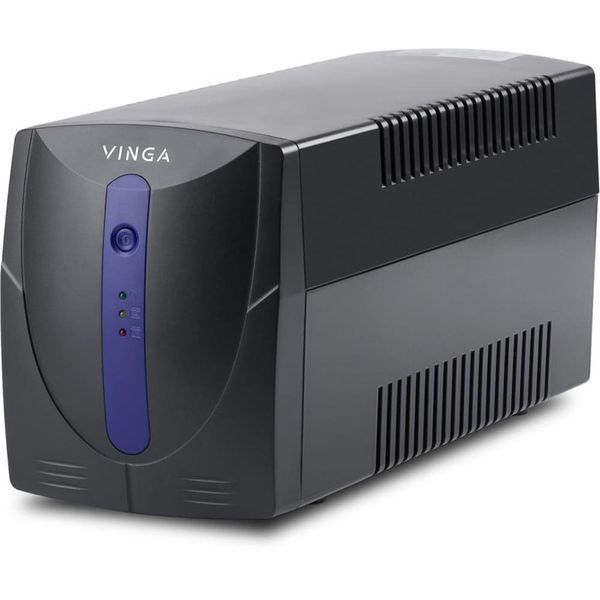 Джерело безперебійного живлення Vinga VPE-800PU 800ВА / 480 Вт з LED-індикацією з USB у пластиковому корпусі 201119 фото