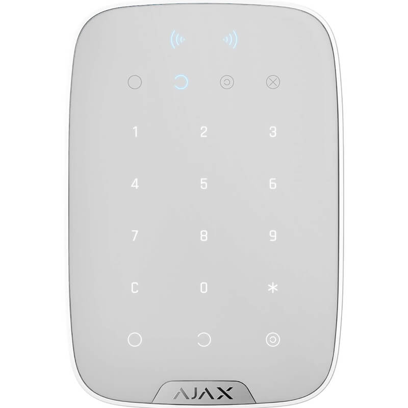 Беспроводная клавиатура с поддержкой защищенных бесконтактных карт Ajax Keypad Plus white