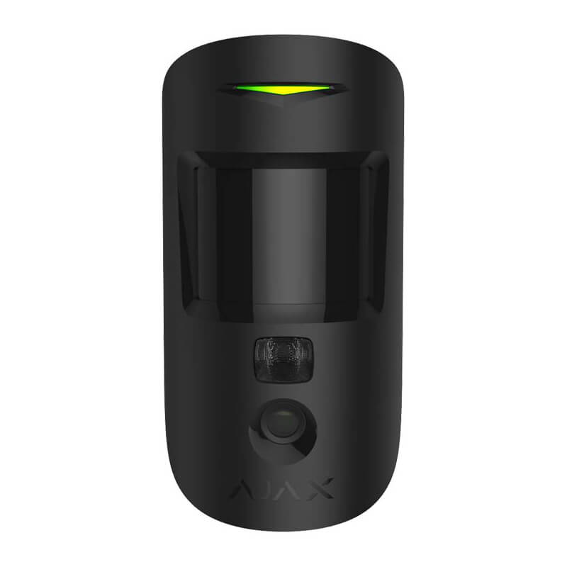 Бездротовий датчик руху Ajax MotionCam (PhOD) чорний з підтримкою фотоверифіціції / Датчики